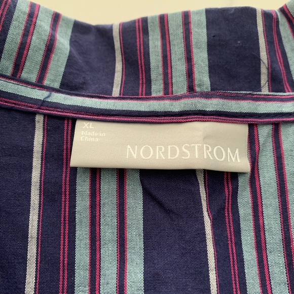 Nordstrom XL Navy Striped 100% Cotton Pajama Set New no Tag - Picture 7 of 16